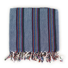 Lade das Bild in den Galerie-Viewer, Striped Dark Blue Peshtemal
