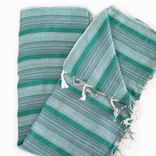 Lade das Bild in den Galerie-Viewer, Striped Green Peshtemal
