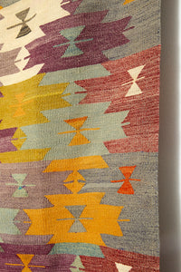 Vintage Anatolian Kilim   120x222 cm .
