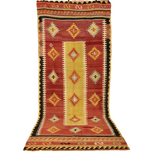 Vintage Anatolian Kilim   162x375 cm .