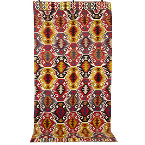 Vintage Anatolian Barak Kilim 151x291 cm .