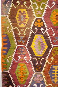Vintage Anatolian Barak Kilim  141x263 cm .