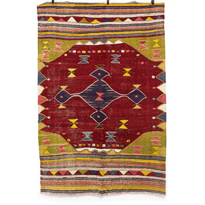 Vintage Anatolian Kilim  147x220 cm .