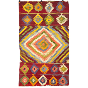 Vintage Anatolian Kilim  147x265 cm .