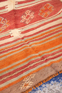 Vintage Anatolian Kilim  150x295 cm .