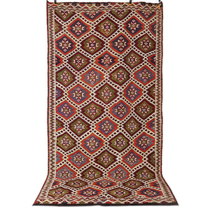 Vintage Anatolian Cicim Kilim  159x332 cm .