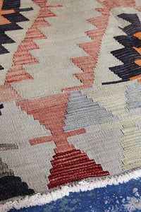 Vintage Anatolian Kilim  184x345 cm .