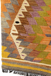 Vintage Anatolian Kilim  132x224 cm .