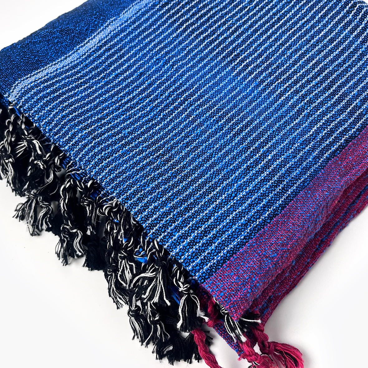 Peshtemal Red Striped Navy