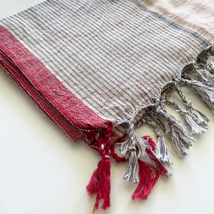 Peshtemal Red Striped Powder