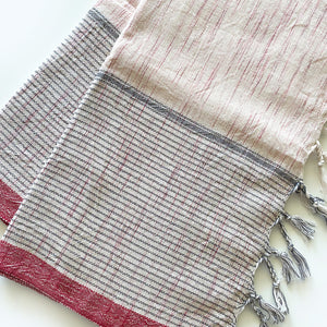 Peshtemal Red Striped Powder