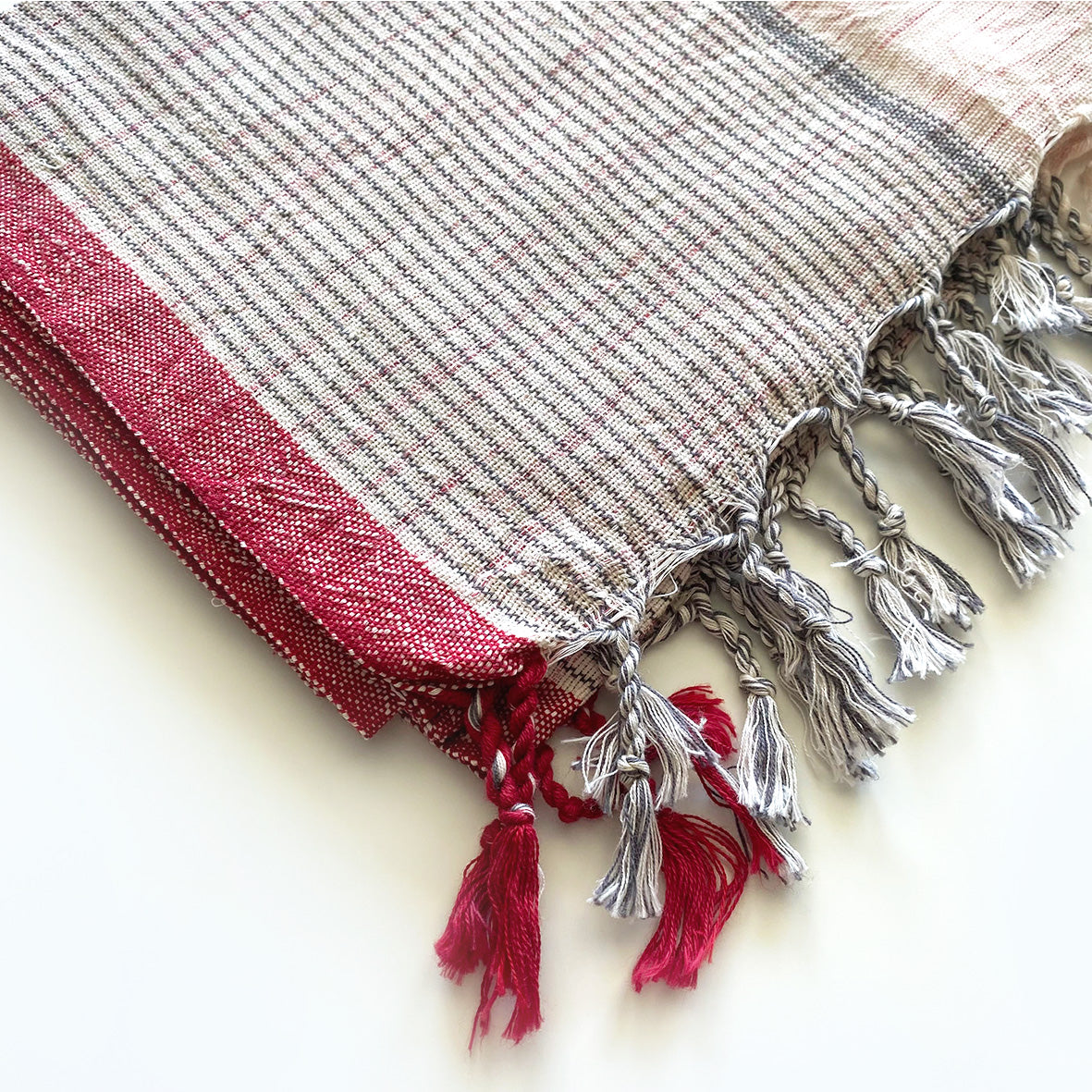 Peshtemal Red Striped Powder